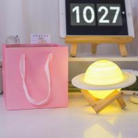 土星灯3D打印行星月球灯星空小夜灯创意梦幻少女心老师中秋节礼 土星[礼袋装]