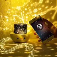 皇冠鸭星空投影灯遥控音乐蓝牙音响浪漫氛围小夜灯儿童礼物 皇冠鸭蓝牙款