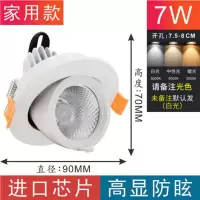 led射灯嵌入式超亮cob象鼻灯客厅家用天花灯店铺商用北欧牛眼筒灯 白光(6000K) 40W 开孔17.5-18CM