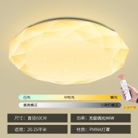 led吸顶灯圆形卧室灯现代简约客厅灯过道走廊卫生间厨房阳台灯具 钻石60cm无极96W