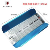 led碘钨灯太阳灯超亮透镜施工程照明防水投光灯白黄强光射工地灯 高端透镜碘钨灯300W