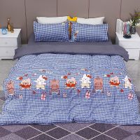 四季家用网红款四件套宿舍学生床上用品单人床单被套磨毛三件套34 卡通乐园 2.0米床单款[四件套]