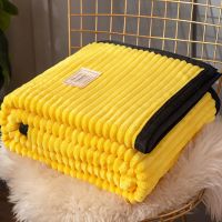 珊瑚绒毛毯床单加绒毯加厚双面绒冬天法兰绒宿舍单人铺床单件毯子 靓丽黄【可铺可盖】 200x230cm一等品【双人毯】