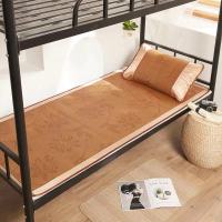 夏季凉席冰丝席藤席两面用1.5米家用1.8米宿舍单人可折叠0.9米2米 双面水中花 200*220cm-带两个枕套