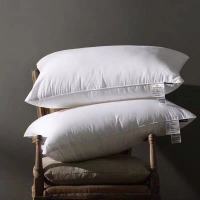 枕芯一对装 家用48x74纯白枕芯单人宿舍枕头医院酒店枕芯护颈枕芯 高枕一对[快速回弹]