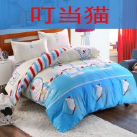 秋冬季全棉被套单件被罩单双人200X230宿舍1.2米仿纯色棉三四件套 叮当猫 1.8米四件套
