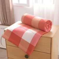 水洗棉夏凉被可机洗双人空调被单人宿舍薄被子夏天被芯儿童被 粉色格调 200*230cm