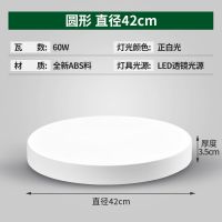 led明装面板灯吸顶灯阳台厨房卫生间浴室厨卫灯玄关过道门厅卧室 圆形 直径42cm 白光60W
