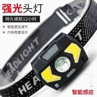 led感应头灯超亮远射户外防水夜钓鱼灯强光可充电迷你驱蚊灯手电8 旗舰款[超爆亮+多档感应]-12时
