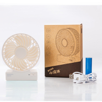 小凉伴迷你便携USB小风扇可充电桌面学生宿舍床上小电风扇夜灯 小凉伴-白色