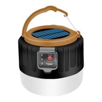 超亮家用户外LED冲电灯太阳能辅助充电摆摊应急野营帐篷摆摊夜市 黑色3锂电+电量显示+充电宝功能