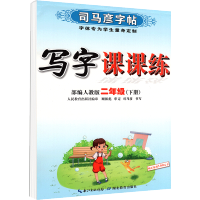 2021新版 司马彦字帖写字课课练二年级下册 部编人教版小学生语文字词句同步训练偏旁部首练习册楷行书笔画笔顺临摹练字帖每