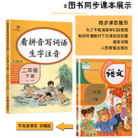 2021看拼音写词语二年级下册一课一练部编人教版同步练习册小学语文书阅读写字课课练看图说话写话专项训练2年级天天练默写能