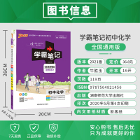 【官方店铺】2021版绿卡学霸笔记初中化学全国通用中学教辅初一二三同步漫画图解速记中考总复习初中化学辅导资料书七八九年级