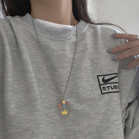 小王子周边项链吊坠男韩版女学生简约情侣款一对姐妹闺蜜两人饰品 皇冠小王子项链