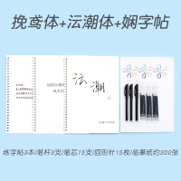 沄潮体手写字帖江潮女生字体大气漂亮练字帖本楷书行楷行书成人男硬笔书法临摹神器野生网红字体奶酪体清秀霸气高中生 封面:挽鸢