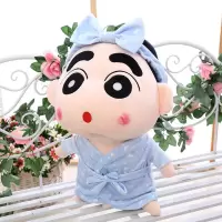 蜡笔小新抱枕毛绒玩具公仔超大号布娃娃搞怪玩偶情人节礼物送女友 星空浴袍[圆眼款] 1米[收藏送礼品3件套]