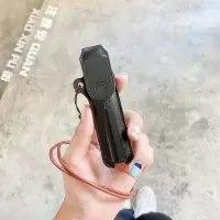 一代保护套烟挂绳皮套悦克1代4烟杆保护壳锐克烟蛋防尘套 [翻盖皮套]纯黑色 悦刻一代