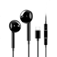 黑色苹果扁头耳机弹窗版iPhone7/7P/X/11p/12/通话耳机线蓝牙耳塞 苹果黑色耳机