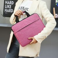 手提内胆电脑包华硕联想苹果超级本13.3寸14.6寸15.6寸单肩斜跨包 608西瓜红有肩带可套拉杆 13.3