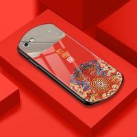 苹果11手机壳iPhone12镜子7/8plus中国风XS椭圆镜面6玻璃富贵吉祥 如意(中国红) 苹果6/6S(4.7寸