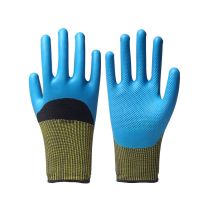 a688手套劳保乳胶胶皮耐磨王工作防滑防水工地耐用批发 698双面胶黑 36双