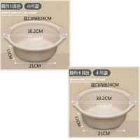 加厚塑料盆脸盆大号洗衣盆家用婴儿盆学生宿舍洗脸盆洗脚盆 简约卡其色 【加厚防滑】小号+中号+大号+加大号
