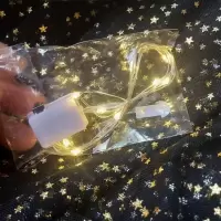 10 14灯led小方盒灯线花束情人节装饰灯新年装饰灯灯串0.5 1 2m 2米20灯暖白(三挡位独立包装) 100条