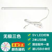 酷毙led节能台灯户外应急灯护眼书桌USB宿舍灯管学习神器橱柜灯 无极三色 无极专属(变色+调光)充电款+插头