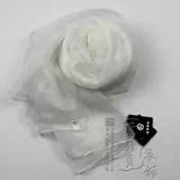 杭州丝巾黑色女百搭薄款春秋夏季桑蚕丝女士披肩真丝长款围巾纯色 白色