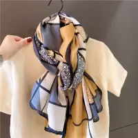 韩版围巾女纱巾披肩冬季百搭秋季薄款棉麻外搭丝巾秋款洋气时尚 主图色