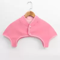 空调房肩颈防护服护肩膀坎肩睡觉防寒保暖肩周炎披肩坐月子护肩衣 粉色内绒有领[M]