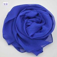 新款纯色长条丝巾真丝感女春夏防晒披肩蚕丝感丝巾长款纱巾沙滩巾 白色