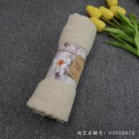 智熏晚晚张旅菲huifeng同款新款气质纯色百搭杏色棉麻披肩围巾女 百搭杏色
