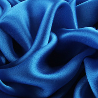 上海的故事真丝丝巾桑蚕丝围巾女长款韩版纯色披肩百搭纱巾夏防晒 8201-宝蓝