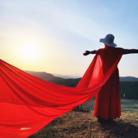 3米红色丝巾春秋百搭女超大纯色纱巾加长款沙滩巾薄款围巾披肩夏 红色