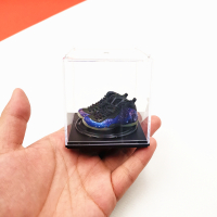 生日礼物小迷你立体aj模型鞋墙车载全套圣诞创意鞋子挂件篮球摆件 荧光黄 1银河喷