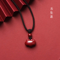 朱砂原石天然辟邪如意男女个性小吊坠项链手机链钥匙扣挂件 吊坠款