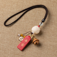 汽车挂件网红车内吊饰菩提根莲花后视镜挂饰创意男女保平安符吊坠 平安