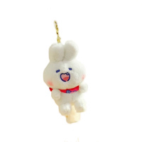 软萌兔挂件玩偶mongmong兔子书包包挂饰公仔卡通周边合作款钥匙扣 蓝色挎包 兔挂件 13CM()