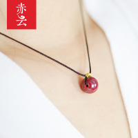 天然高含量原矿原石晶体项链特级紫砂本命年男女挂件 16mm