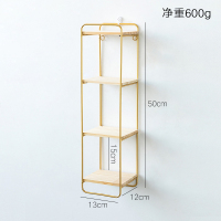 ins墙壁墙面挂件装饰品北欧风餐厅墙上铁艺金属置物架创意壁挂 金色三层