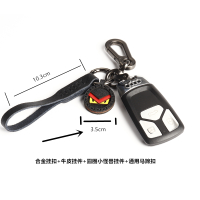 钥匙挂件号码牌门禁卡卡通个性汽车奥迪大众宝马奔驰保护套壳高档 小怪兽合金钥匙扣 限量100个