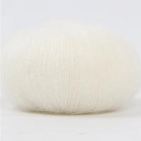 马海毛手工编织diy材料包儿童毛衣围巾线细毛线团幼马海毛 01白色