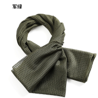 战狼多功能迷彩战术围巾 特种兵小方巾围脖 户外透气防沙伪装网巾 军绿色