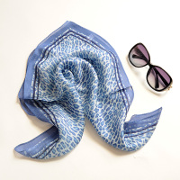 清仓真丝小方巾女春秋冬季桑蚕丝乔其纱巾围巾女装领巾头巾小丝巾 1西丽纱