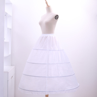 婚纱礼服裙撑四圈钢圈松紧腰带可调节新娘结婚蓬蓬内衬裙齐地款女