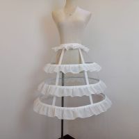 鸟笼撑3层lolita鱼骨钢圈暴力裙撑钟形撑A字钟型撑洋装标配荷叶边