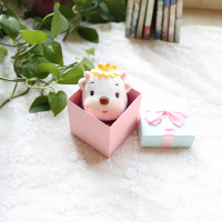 咪兔生肖牛公仔吉祥物书包挂件毛绒玩具钥匙扣布娃娃挂饰品 牛驻福气14厘米礼盒装