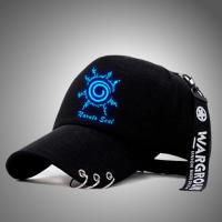 大童夜光儿童帽子嘻哈男童棒球帽老鹰鸭舌帽韩版潮学生遮阳帽夏 铁环飘带 蓝底封印 帽子+全指手套+夜光口罩+手环